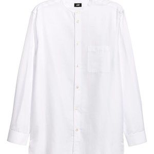 H&M Tencel Button-Down Dress Shirt - White M